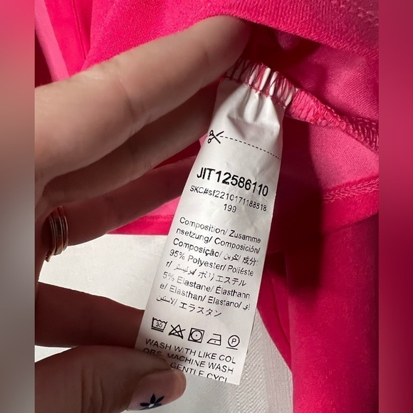 SHEIN EZwear Plus Hot Pink Flap Pocket Twist Hem Crop Blouse 2X - Picture 6 of 8